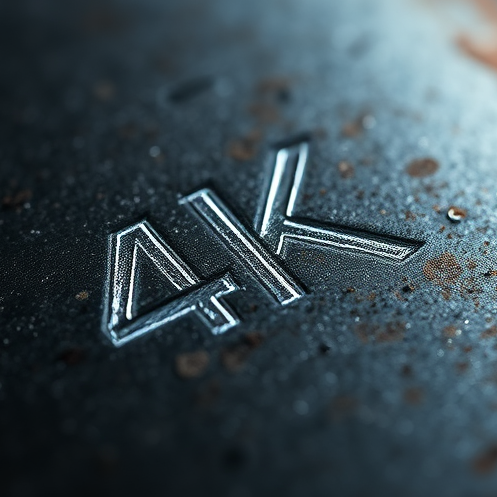 A 4K image featuring a close-up of a laser-engraved product that has been subjected to wear and tear, demonstrating its durability. The product is slightly weathered but the engraving remains clear and intact. The background is blurred, creating a sense of depth and focus on the engraved mark. The lighting is dramatic, highlighting the contrast between the engraved mark and the weathered surface. The color palette is muted and realistic, reflecting the effects of wear and tear. Style reference: Documentary-style photography with a focus on durability and longevity.